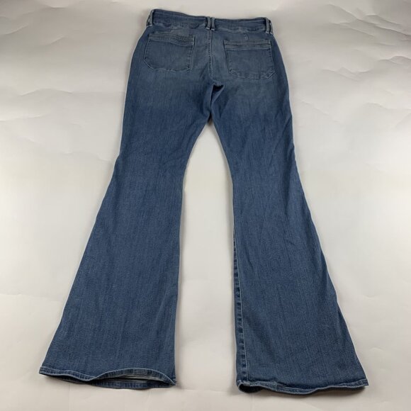 FRAME Merced Light Wash Stretch Denim Double Detail Flared Jeans 32 - Picture 5 of 7